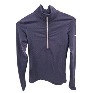 Nike Pro Hyperwarm Half Zip Training Top Spiderweb Pattern Women's Small Running
